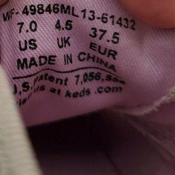 Keds Womens Sneakers Shoes Size 7 Striped Gray White Canvas Athletic Comfort - Picture 11 of 11